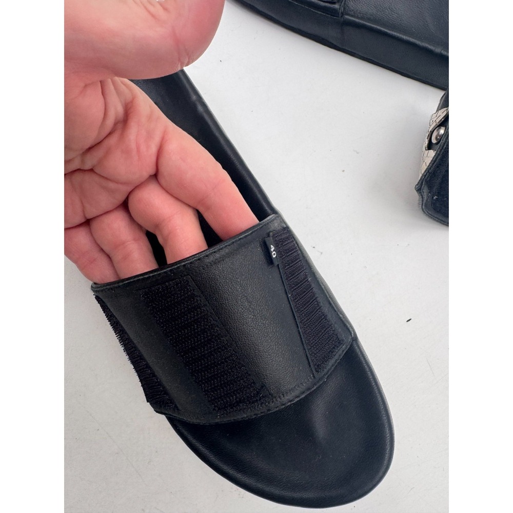 Dear Milu Gypsy Biker Interchangeable Leather Slides 40 Black Boho Australia - Picture 9 of 14